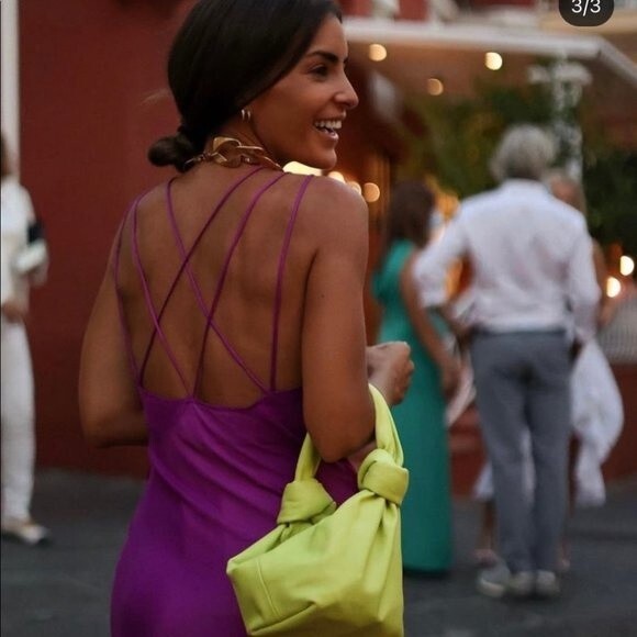 ZARA KNOTTED SLIP DRESS - Picture 7 of 8